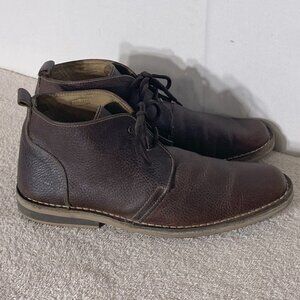 IKON Brown Pebbled Leather High Top Chukka Style Boots 9